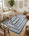 Sahara Chic Collection Area Rug -  Tangier Rectangle Blue  lifestyle 30