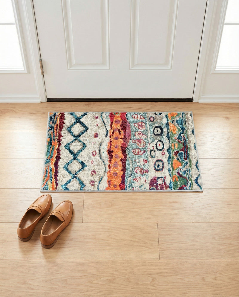 Colorburst Oasis Collection Area Rug -  Lagoon Rectangle Multi  lifestyle 17