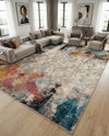Chromatic Oasis Collection Area Rug -  Azure Rectangle Beige  lifestyle 33