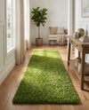 Plush Oasis Collection Area Rug - Serenity (Grass Green) Runner Grass Green  lifestyle 55