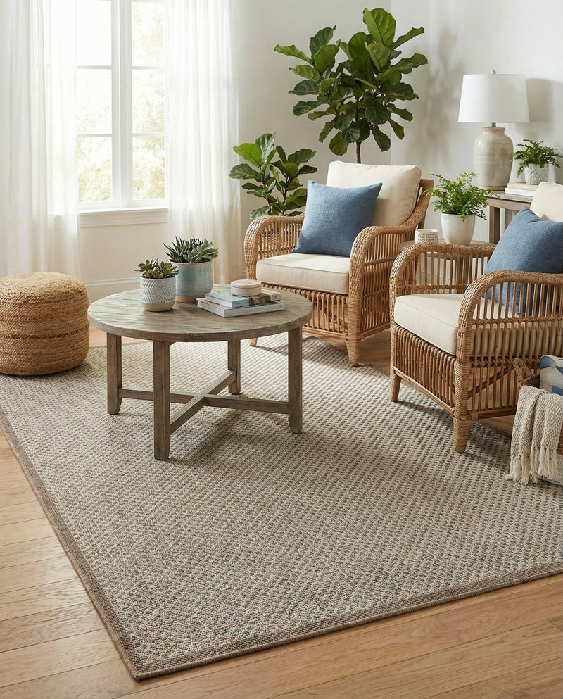 Terrace Fringe Collection Area Rug - Patio Rectangle Beige  lifestyle 26