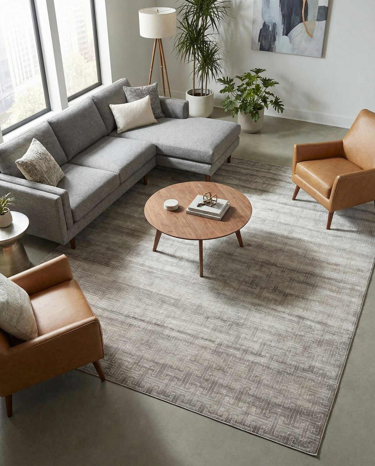 Metro Heights Collection Area Rug -  Hamilton Rectangle Gray  lifestyle 20