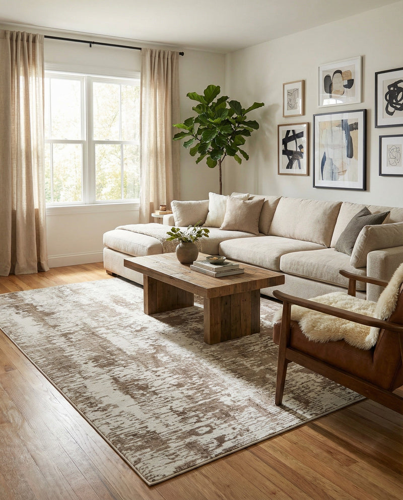 Coastal Haven Collection Area Rug -  Pelican Rectangle Ivory  lifestyle 8