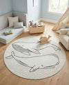 Wonder Tykes Collection Area Rug -  Patchwork Round Gray  lifestyle 11