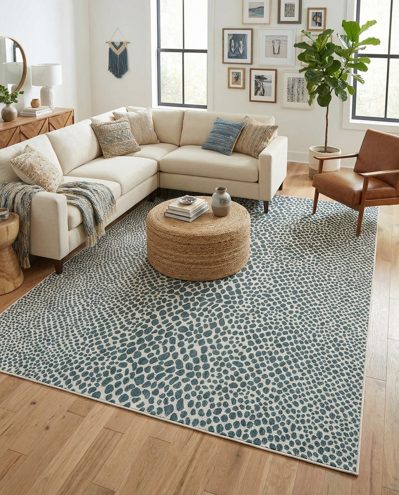 Urban Oasis Rugs Collection Area Rug -  Terrace (Teal) Rectangle Teal  lifestyle 32