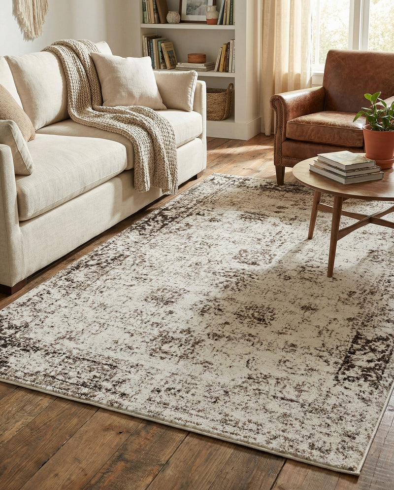 Riviera Elegance Collection Area Rug - Antibes (Beige) Rectangle Beige  lifestyle 24