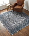 Bazaar Chic Collection Area Rug -  Asilah Square Gray and Blue  lifestyle 45