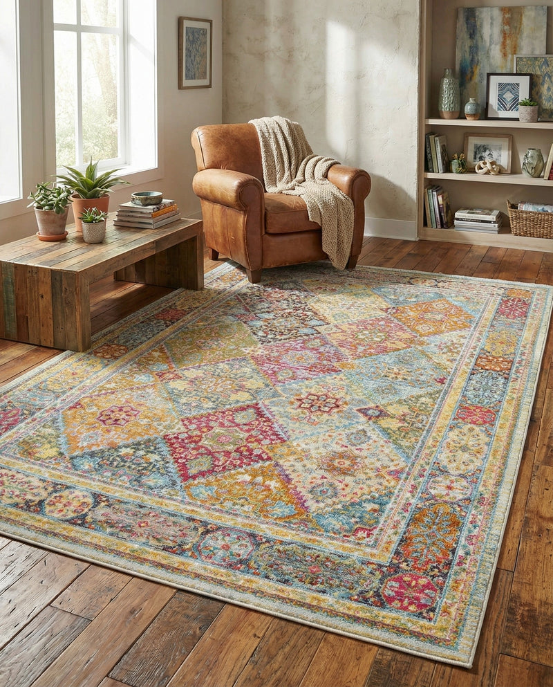 Caribbean Breeze Collection Area Rug -  Grenada Rectangle Multi  lifestyle 8