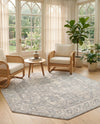 Seville Stripes Collection Area Rug -  Granada (Gray) Octagon Gray  lifestyle 75
