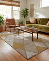 Coastal Haven Collection Area Rug -  Anchorage Rectangle Ivory and Yellow  lifestyle 13