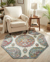Arcadia Rugs Collection Area Rug -  Atlantis (Cream) Octagon Cream  lifestyle 48