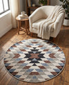 Desert Modern Eco Rug Series Collection Area Rug - Sedona Round Multi  lifestyle 58