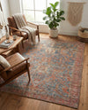 Savannah Threads Collection Area Rug -  Patagonian Rectangle Antique Blue  lifestyle 16