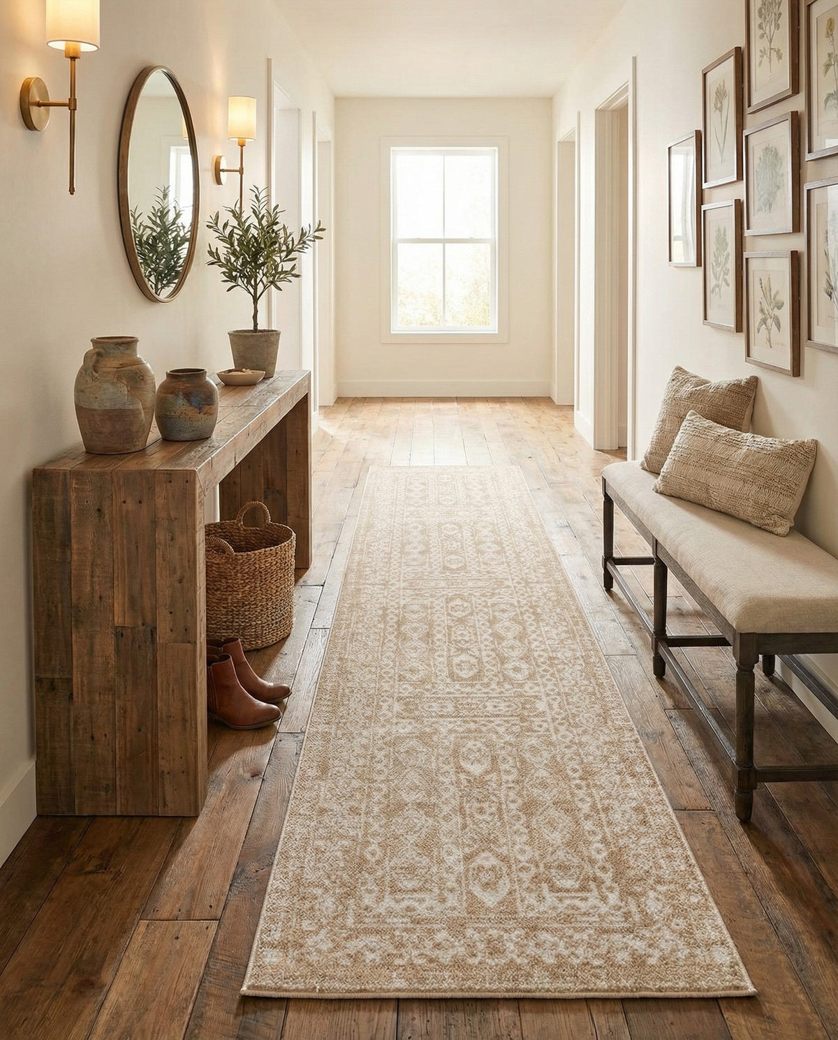 Cambridge Classics Collection Area Rug - Trinity (Beige) Runner Beige  lifestyle 73