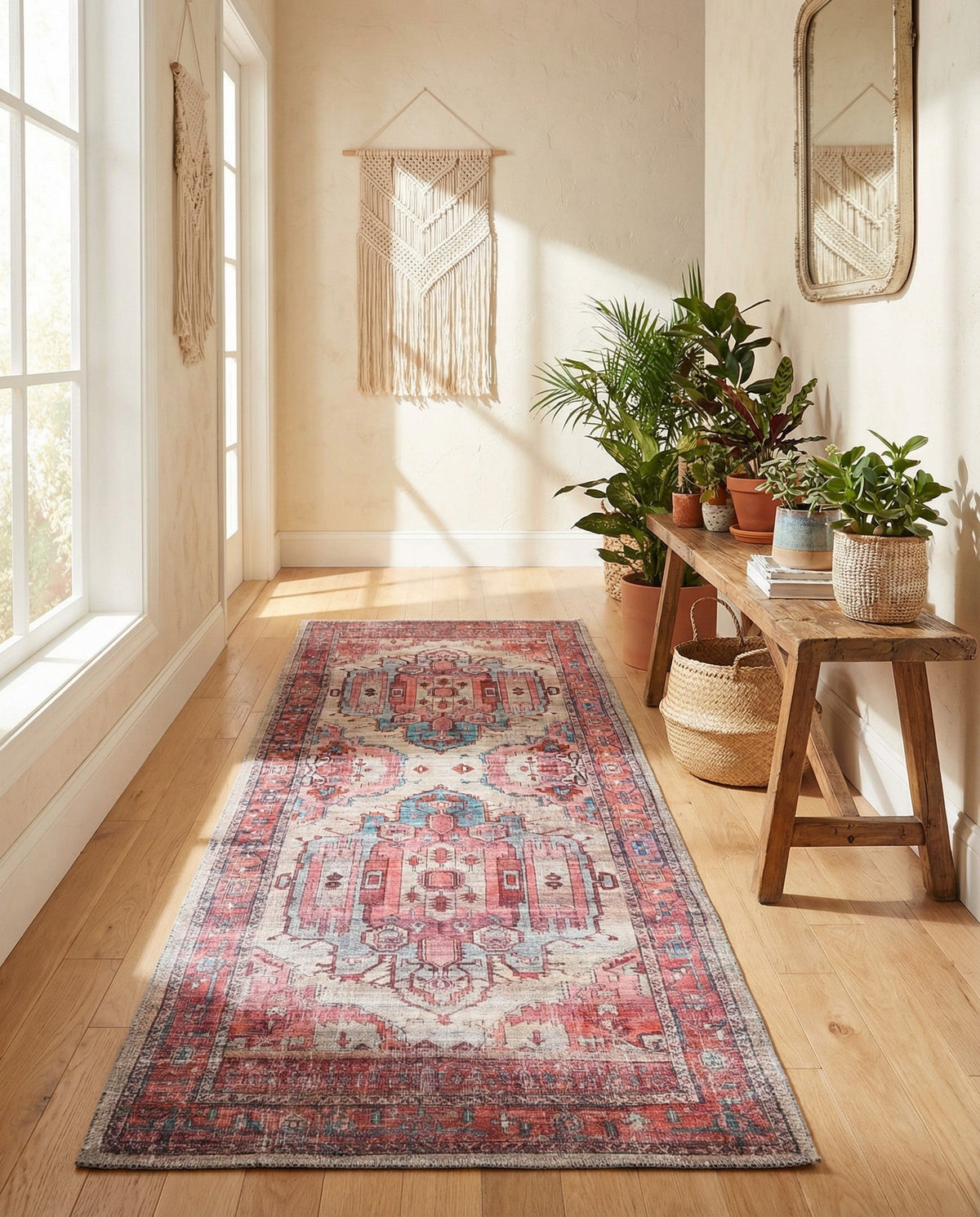 Zahara Oasis Collection Area Rug - Sahara Runner Beige  lifestyle 167