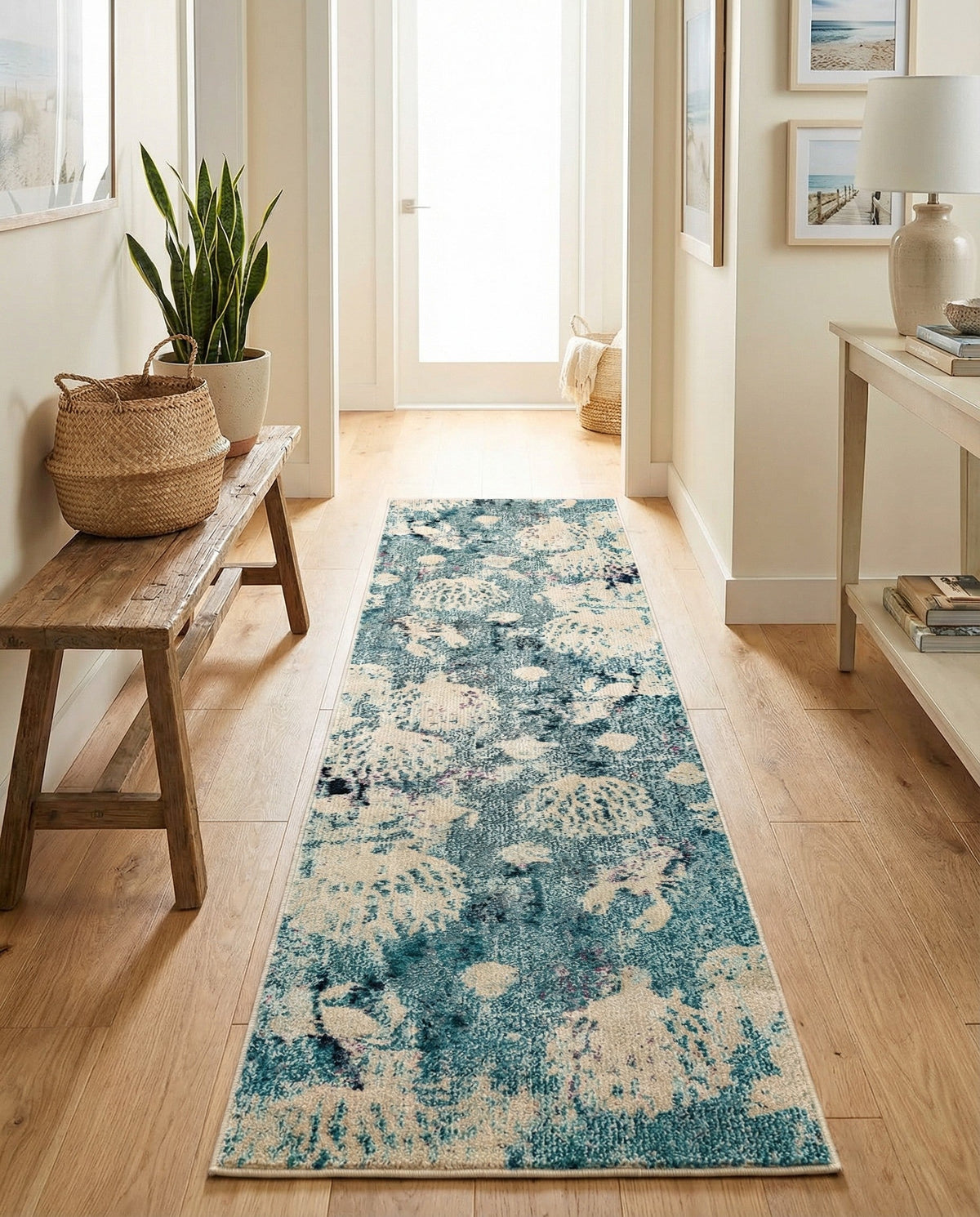 Sorrento Shores Collection Area Rug -  Vico Runner Light Blue  lifestyle 122