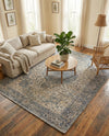 Savannah Threads Collection Area Rug - Charleston Rectangle Blue  lifestyle 6