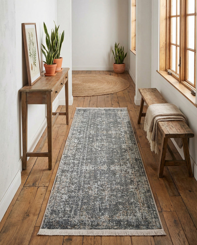Caribbean Breeze Collection Area Rug -  Utila Runner Fume Gray  lifestyle 40