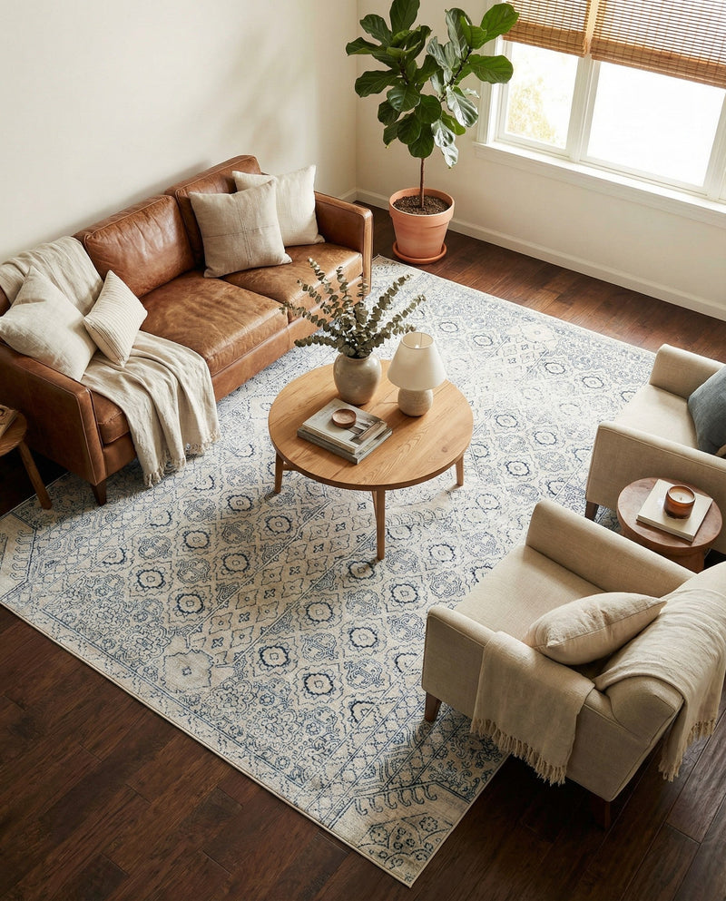 Coastal Haven Collection Area Rug -  Shoreline Rectangle Gray  lifestyle 11