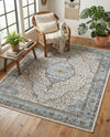 Mykonos Manor Collection Area Rug - Delos Rectangle Blue  lifestyle 17