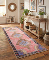 Heritage Elegance Collection Area Rug -  Winterthur (Pink) Runner Pink  lifestyle 54