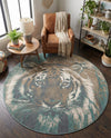 Savannah Sojourn Collection Area Rug -  Okavango Round Multi  lifestyle 61