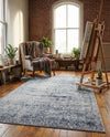 Coastal Manor Collection Area Rug -  Marina Rectangle Blue Gray  lifestyle 26