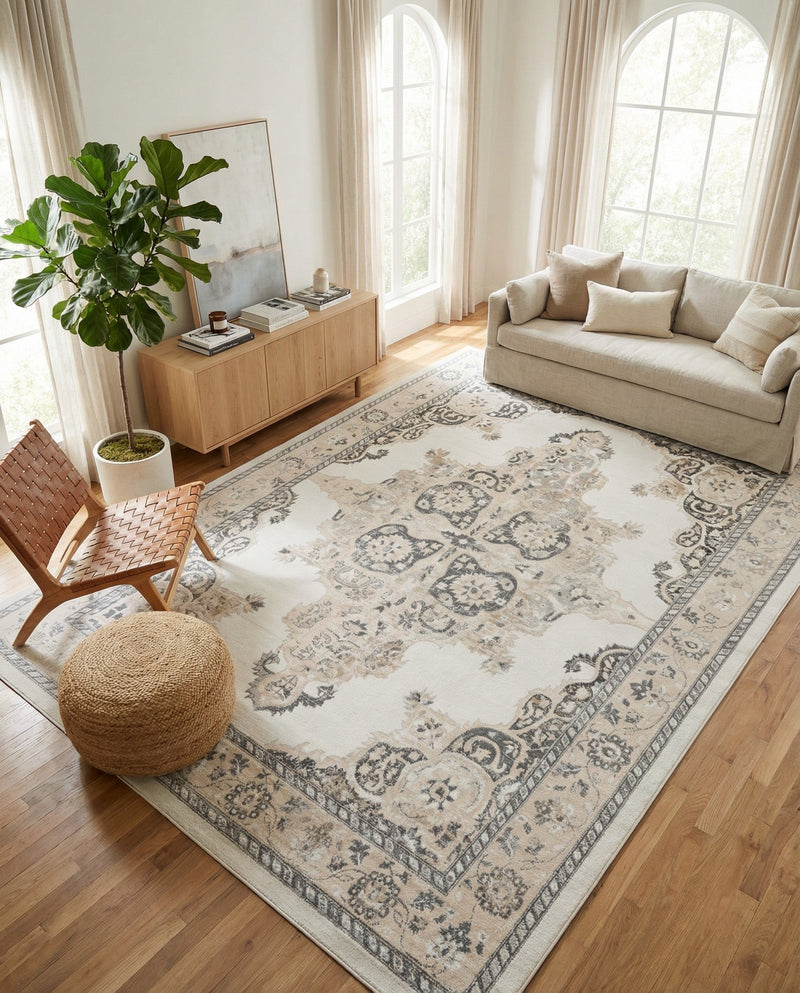 Beverly Grove Collection Area Rug -  Fairfax (Ivory) Rectangle Ivory  lifestyle 22