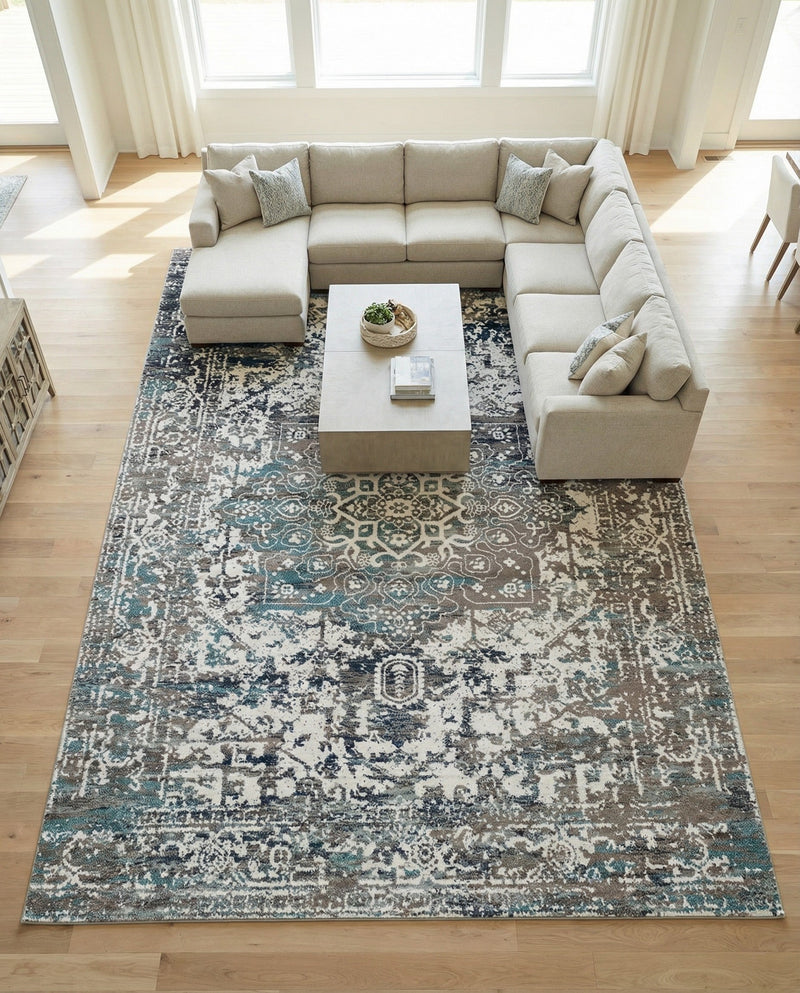 Georgetown Rugs Collection Area Rug - Dupont (Gray) Rectangle Gray  lifestyle 4