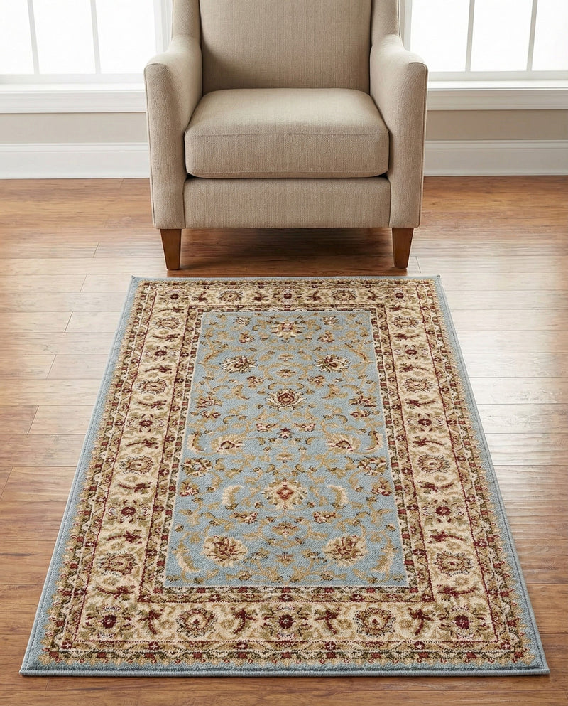 Jaipur Elegance Collection Area Rug -  Nahargarh (Light Blue) Rectangle Light Blue  lifestyle 33