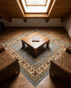Jaipur Elegance Collection Area Rug -  Nahargarh (Light Blue) Square Light Blue  lifestyle 74
