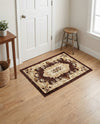 Versailles Elegance Collection Area Rug -  Louveciennes (Brown) Rectangle Brown  lifestyle 16