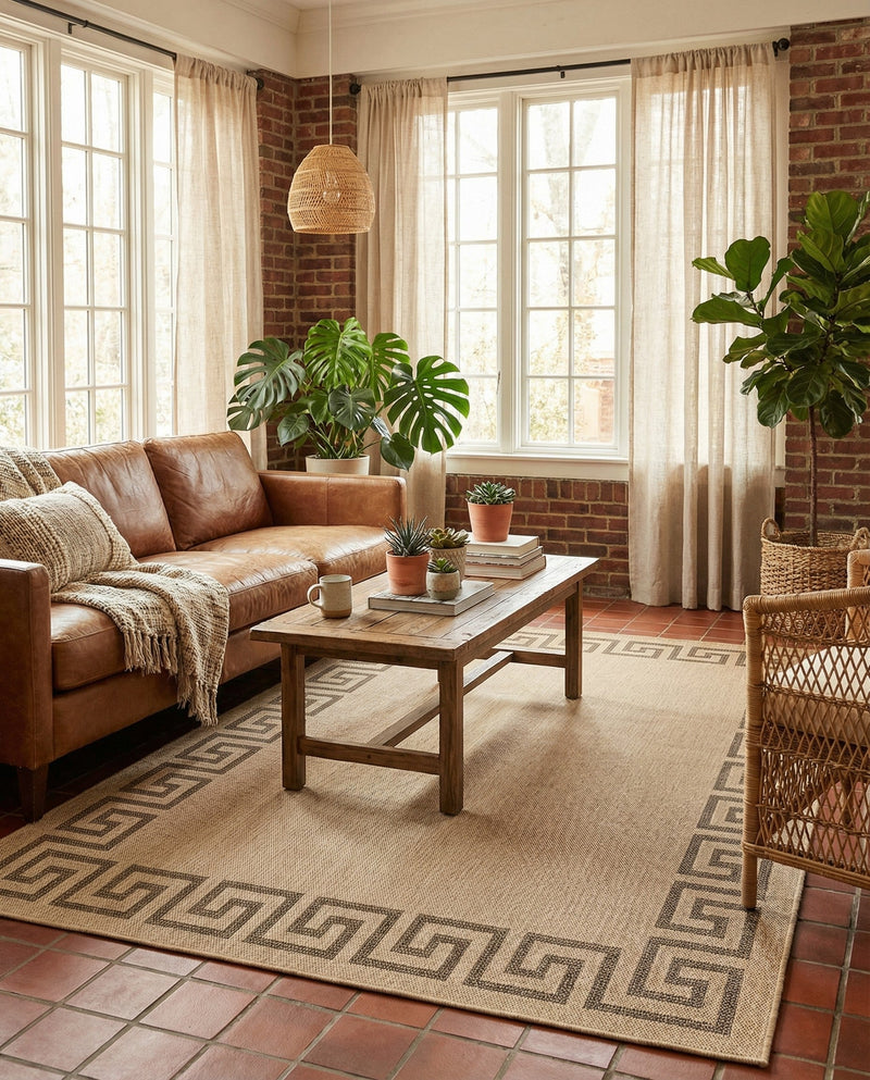 Sahara Sands Collection Area Rug -  Elephantine Rectangle Natural  lifestyle 10