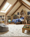 Wonder Tykes Collection Area Rug -  Jigsaw Rectangle Ivory  lifestyle 25