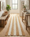 Serenity Braided Jute Collection Area Rug - Luna Runner Natural and Ivory  lifestyle 48