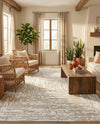 Sanctuary Retreat Collection Area Rug -  Asylum Rectangle White Bone  lifestyle 11