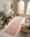 Woven Seaside Jute Collection Area Rug - Savannah (Light Pink) Runner Light Pink  lifestyle 75