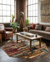 Neptune Elegance Collection Area Rug - Triton Octagon Multi  lifestyle 30