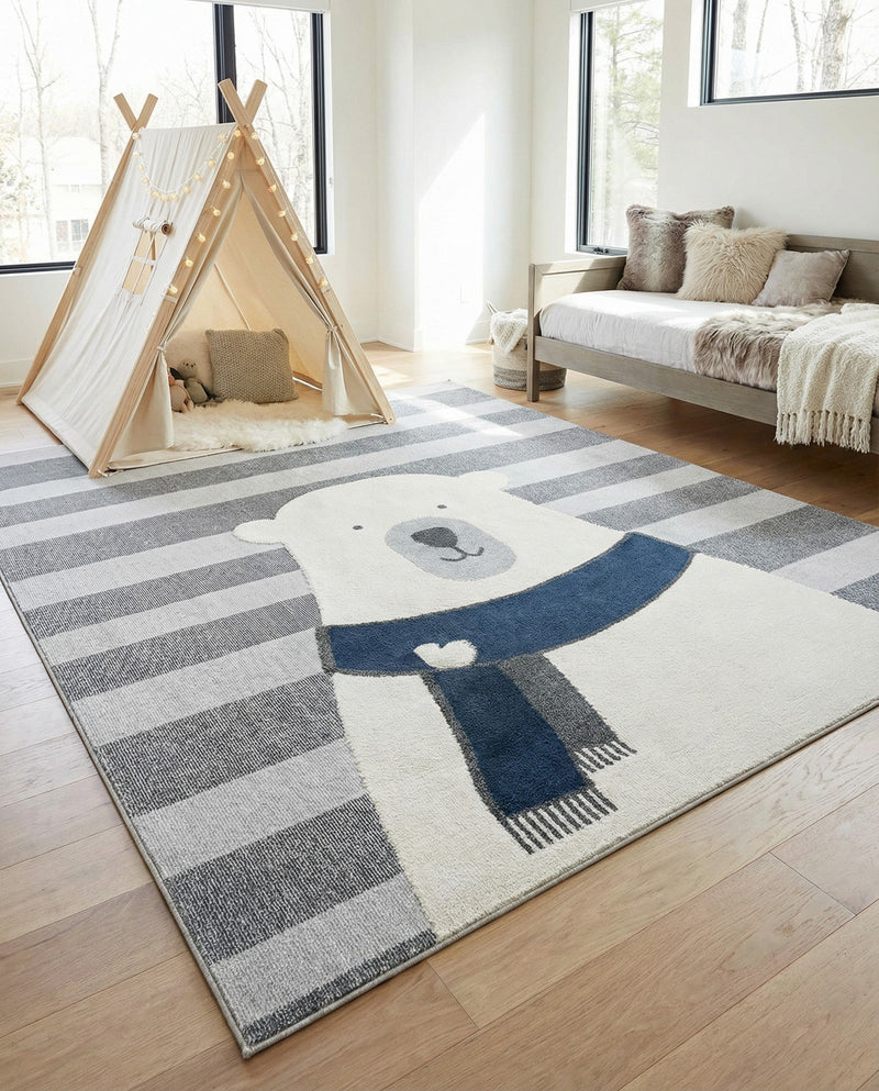Wonder Tykes Collection Area Rug -  Dreamland Rectangle Gray  lifestyle 5