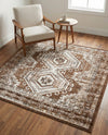Savannah Elegance Collection Area Rug -  Tybee (Brown) Square Brown  lifestyle 51