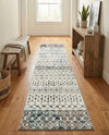 Mediterranean Lattice Collection Area Rug -  Casablanca (Ivory Gray Blue) Runner Ivory Gray Blue  lifestyle 40