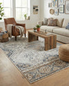 Coastal Manor Collection Area Rug -  Oceanfront Rectangle Blue Beige  lifestyle 14
