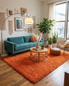 Plush Oasis Collection Area Rug - Serenity (Tiger Orange) Rectangle Tiger Orange  lifestyle 26