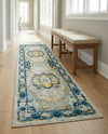 Parisian Elegance Collection Area Rug - Versailles (Gray) Runner Gray  lifestyle 79