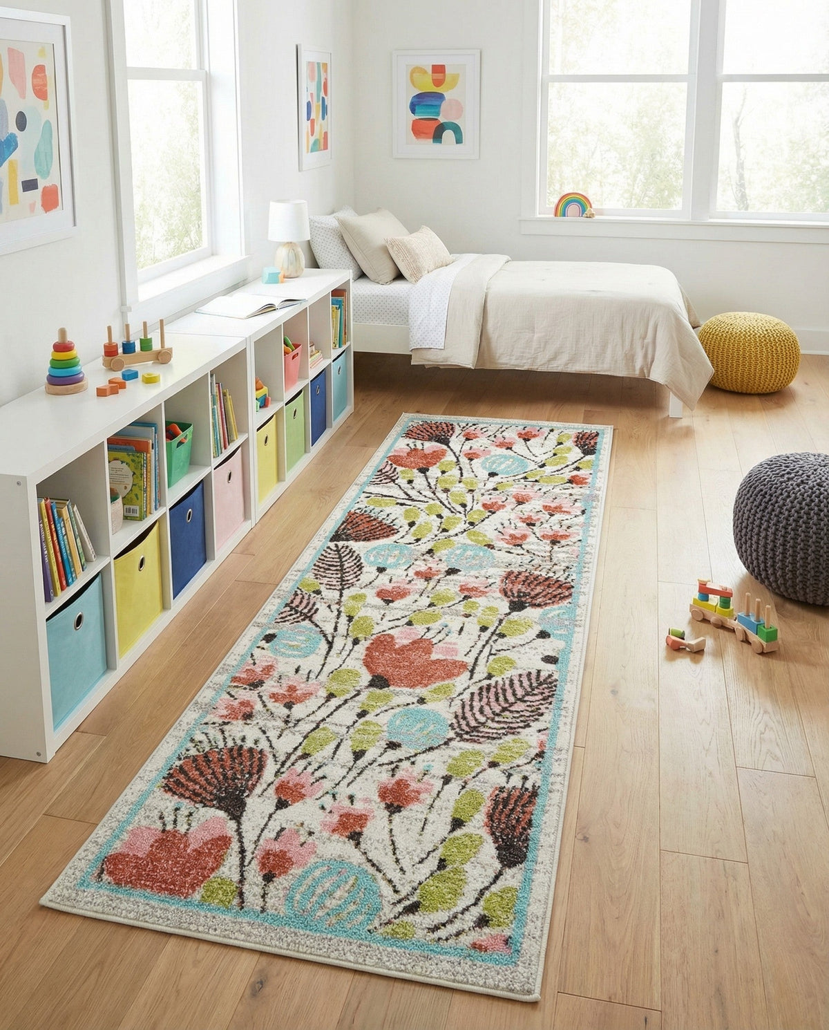 Wonder Tykes Collection Area Rug -  Fantasy Runner Ivory  lifestyle 63