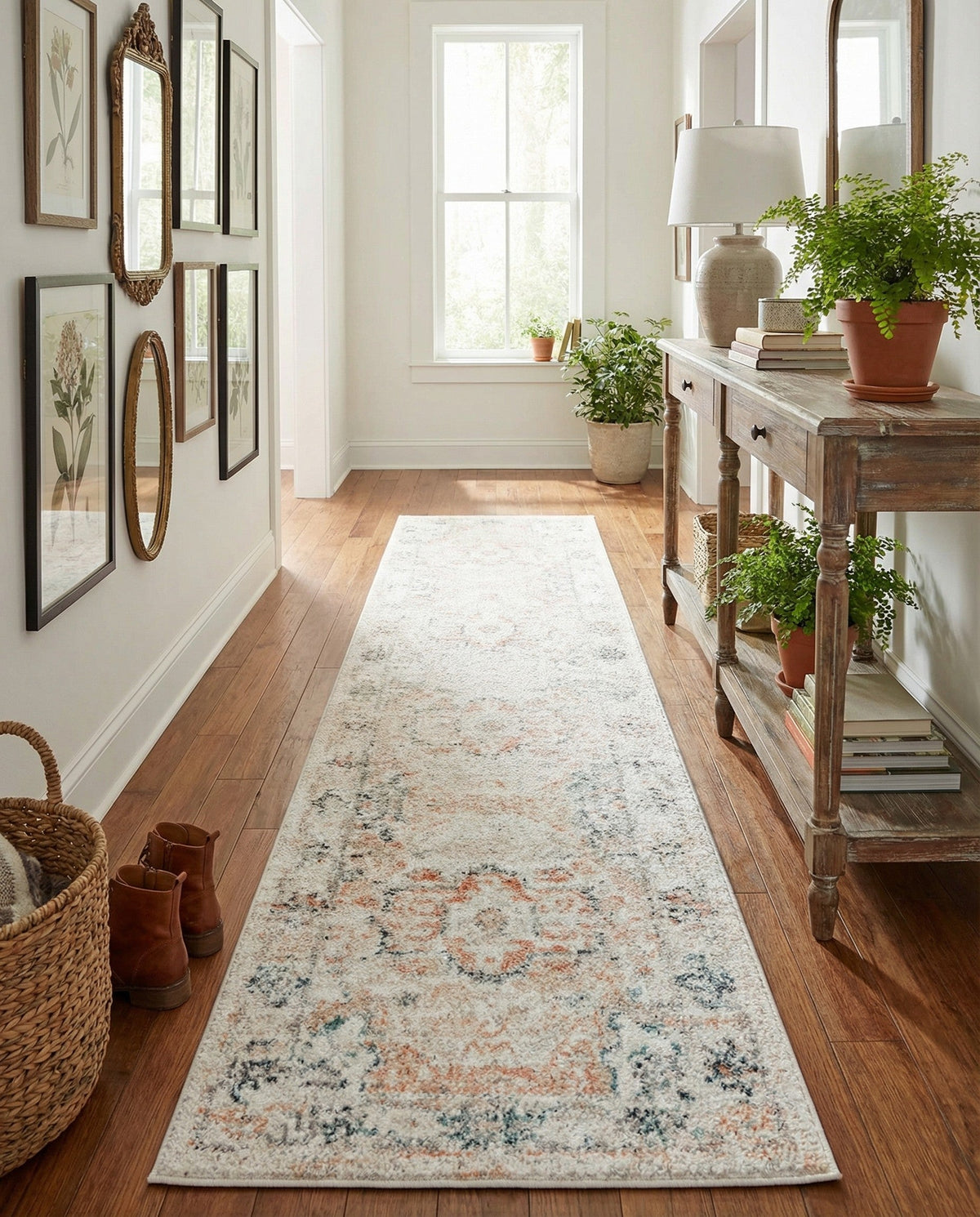 Parisian Elegance Collection Area Rug - Versailles (Ivory) Runner Ivory  lifestyle 118