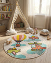 Wonder Tykes Collection Area Rug -  Splatter Round Multi  lifestyle 41