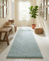 Cozy Comfort Shag Collection Area Rug - Haven (Sage Green) Runner Sage Green  lifestyle 79