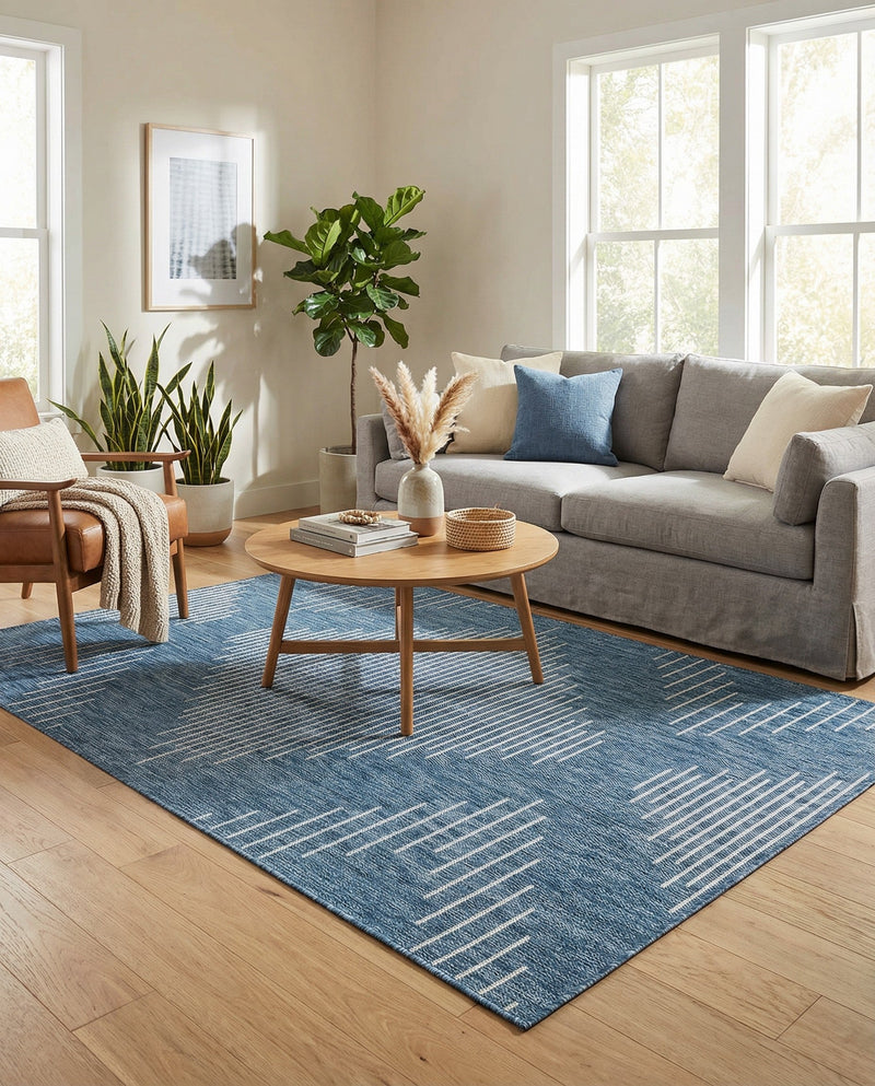 Urban Terrace Collection Area Rug -  Chelsea (Blue) Rectangle Blue  lifestyle 27