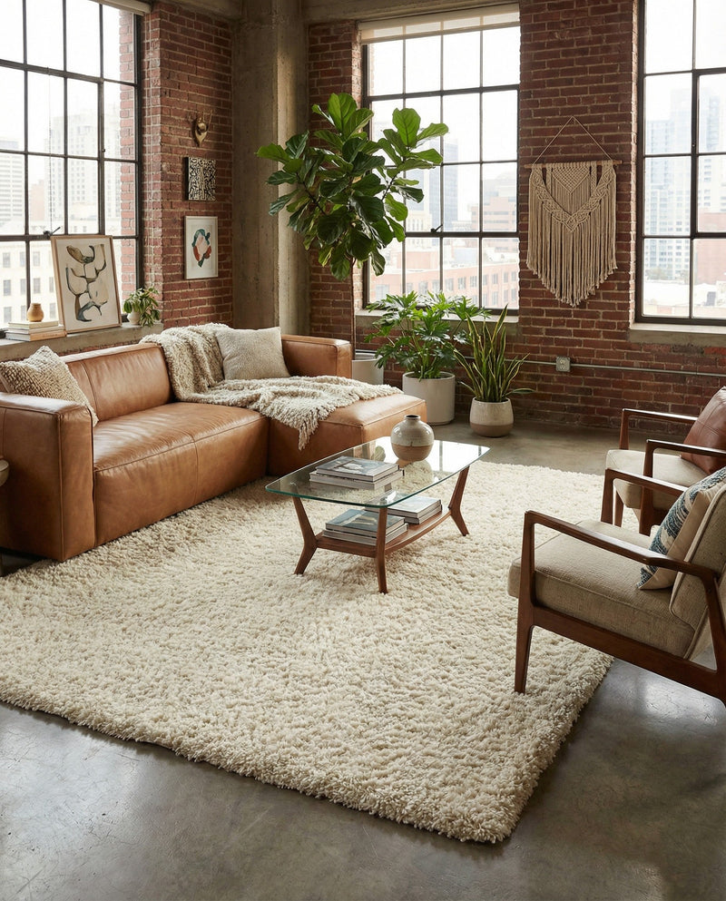 Plush Oasis Collection Area Rug - Serenity (Pure Ivory) Rectangle Pure Ivory  lifestyle 14